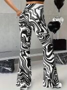 Kadın Yüksek Bel Zebra Desenli Tayt