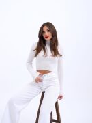 42231 TRİKO BALIKÇI KAZAK-EKRU