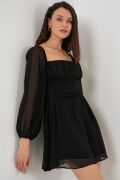 Mini Tül Elbise 2514 - Siyah