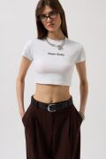 Nepo Baskılı Crop T-Shirt