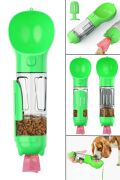 BUFFER® Taşınabilir Hazneli Mama Kaplı ,Kaka Poşetli Kedi,Köpek Suluğu-300ml