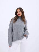 43081 TRİKO YARIM BALIKÇI SALAŞ KAZAK-GRİ