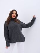 43081 TRİKO YARIM BALIKÇI SALAŞ KAZAK-ANTRASİT