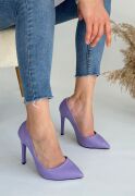 Hillar Lila Cilt Stiletto Ayakkabı