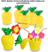 Ananas Pipetli Bardak