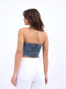 6285 KOT BLUZ-MAVİ
