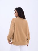 42331 TRİKO SIFIR YAKA SALAŞ KAZAK-VİZON