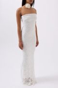 Straplez Dantel Maxi Elbise