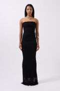 Straplez Dantel Maxi Elbise