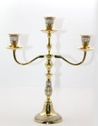 Pirinç Sedefli 3'lü Şamdan Model 2