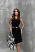 Estelya Cut Out Mini Elbise 2571-01