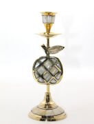 Pirinç Sedefli Tekli Şamdan Model 1