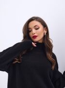 43141 TRİKO YARIM BALIKÇI SALAŞ KAZAK-SİYAH