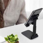 BUFFER® Siyah Aynalı Cep Telefonu Sabitleyici Stand Katlanabilir Ayarlanabilir Telefon Standı