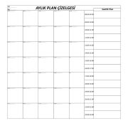 BUFFER® Aylık Planlayıcı Manyetik Duvar Stickerı Takvim Plan Çizelgesi