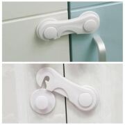 BUFFER® Bebek Çocuk Güvenliği Çekmece ve Dolap İçin Kendiliğinde Yapışkanlı Vidasız Kapak Kilidi