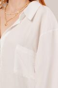 Basic Oversize Beyaz Gömlek