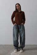 Balon Kesim Pantolon - Mavi