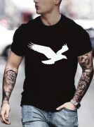 Erkek Kartal Baskılı Süprem T-shirt