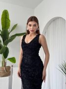Kren Gül Detaylı Elbise