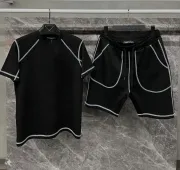 Unisex Karoyaka Dikişli Şortlu Takım - Siyah