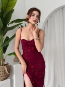Stor Gül Detaylı Elbise