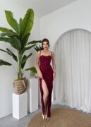 Stor Gül Detaylı Elbise