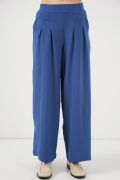 Geniş Paça Pileli Pantolon 6718 - İndigo
