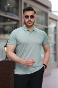 Erkek Yakalı Kagi Kumaş Kısa Kollu T-shirt