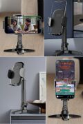 BUFFER® Masaüstü Telefon Standı 360 Derece Dönebilen Başlıklı Ayaklı Telefon Tripodu