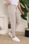Erkek Slim Fit Likralı Bilek Boy Kumaş Pantolon