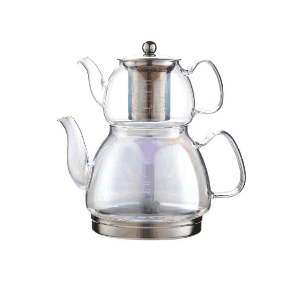 İndüksiyon Tabanlı Borosilikat Cam Demlik