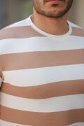 Erkek çift Renk Pamuklu örme Kumaş Kısa Kollu T-shirt