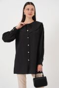 Bebe Yaka Uzun Tunik 5967 - Siyah
