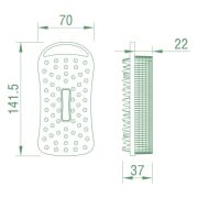 BUFFER® Kendiliğinden Askılı Peeling ve Masaj Etkili Silikon Banyo Vücut Fırçası