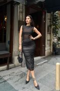 Cindy Transparan Tül Elbise 2683-8
