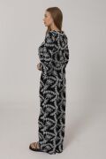 İşlemeli Oversize Pantolon - Siyah
