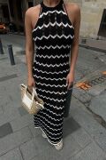Melina Ajurlu Halter Yaka Elbise 2774