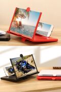 BUFFER® Telefon ve Tablet Ekran Büyütücü Aparat Kırmızı