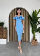 Popi Madonna Yaka Kalem Elbise