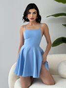 Pole İp Askılı Elbise