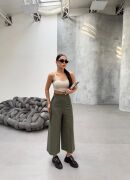 230 Gr Poly Viscose Full Lycra Metal Toka Aksesuarli Pantolon