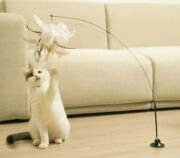 Vantuzlu Tüylü Zilli Kedi Oyun Oltası