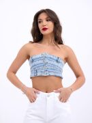 6817 KOT CROP-MAVİ