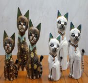 Ahşap 3'lü Kedi Seti 50 Cm Model 3