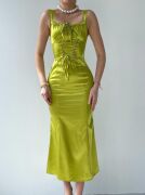 PAG İP ASKILI ELBİSE