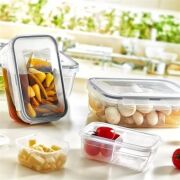 BUFFER® 4lü İç İçe Sızdırmaz Contalı Kilitli Kapaklı Plastik Erzak Saklama Kapları LC315