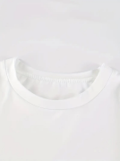 Baskılı Oversize Bisiklet Yaka T-shirt - Beyaz