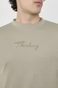Unisex Bisiklet Yaka Slim Fit T-Shirt- Açık Yeşil