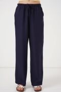 Geniş Paça Keten Pantolon 6735 - Lacivert